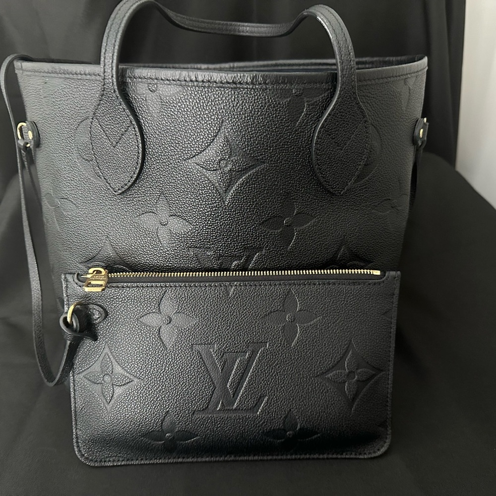 Louis Vuitton Empreinte Monogram Neverfull MM Black Tote - Picture 4 of 8